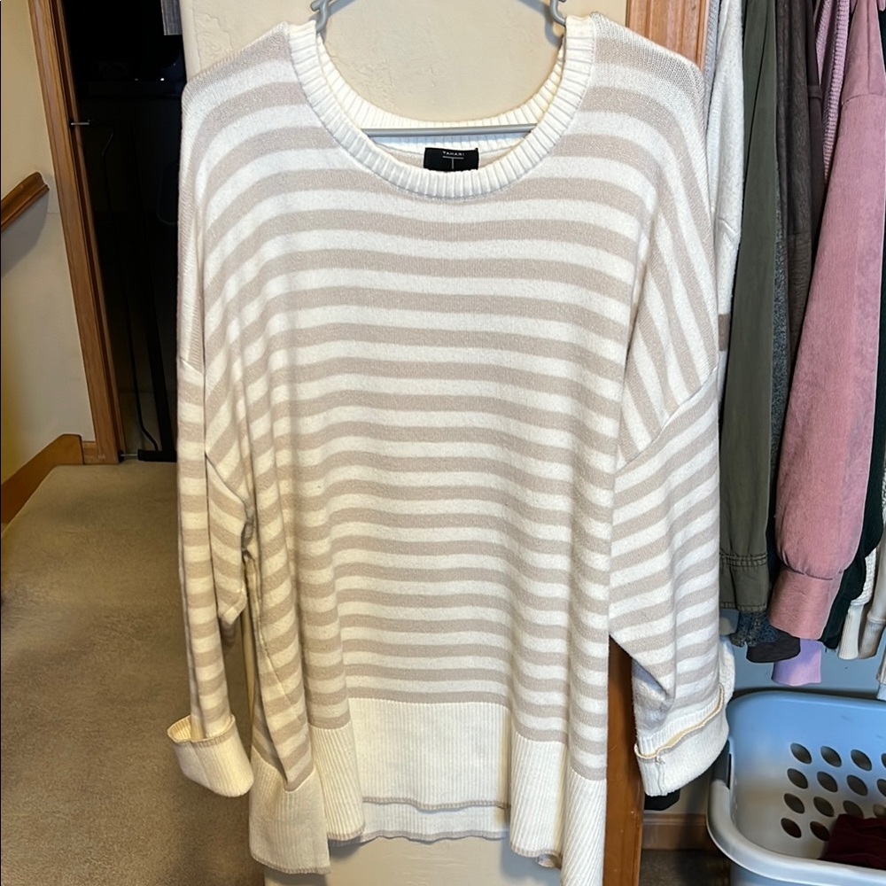Striped Cream Sweater